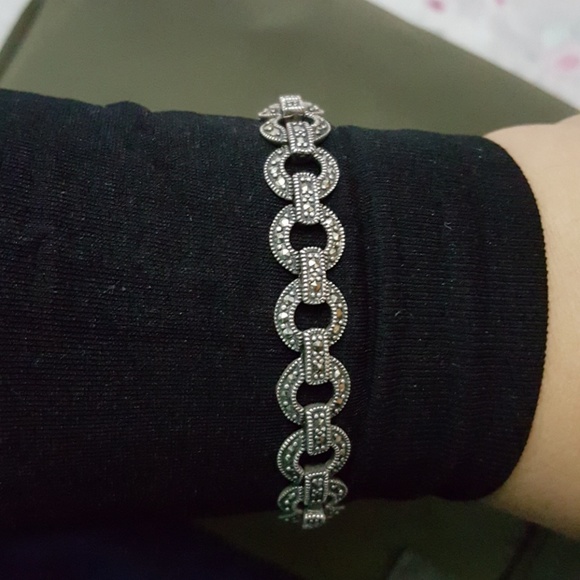 Sterling Silver Marcasite Bracelet - Picture 1 of 3